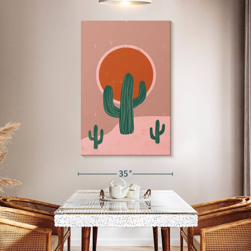 Harnek Cactus And Sunset, 51" H x 34" W