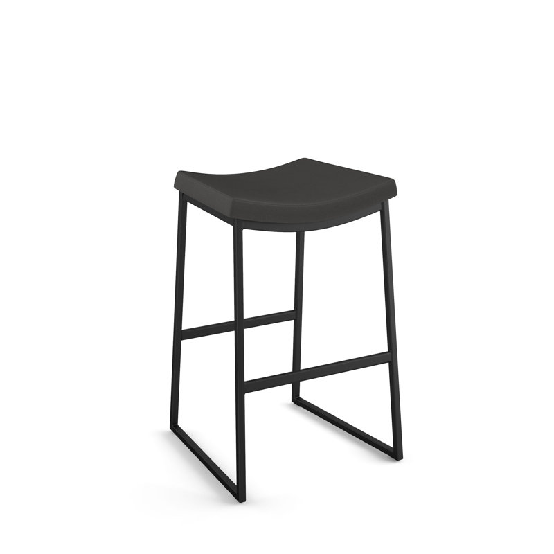 Amisco David Counter & Bar Stool, Charcoal Black, Bar Stool (30.25" Seat Height)
