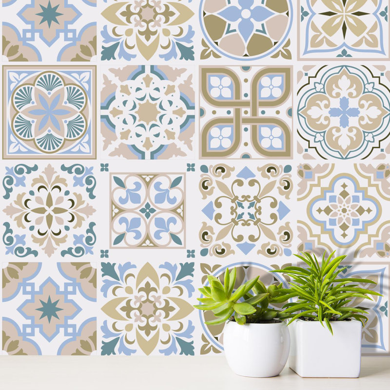 5.91'' W x 5.91'' L PVC Peel and Stick Field Tile