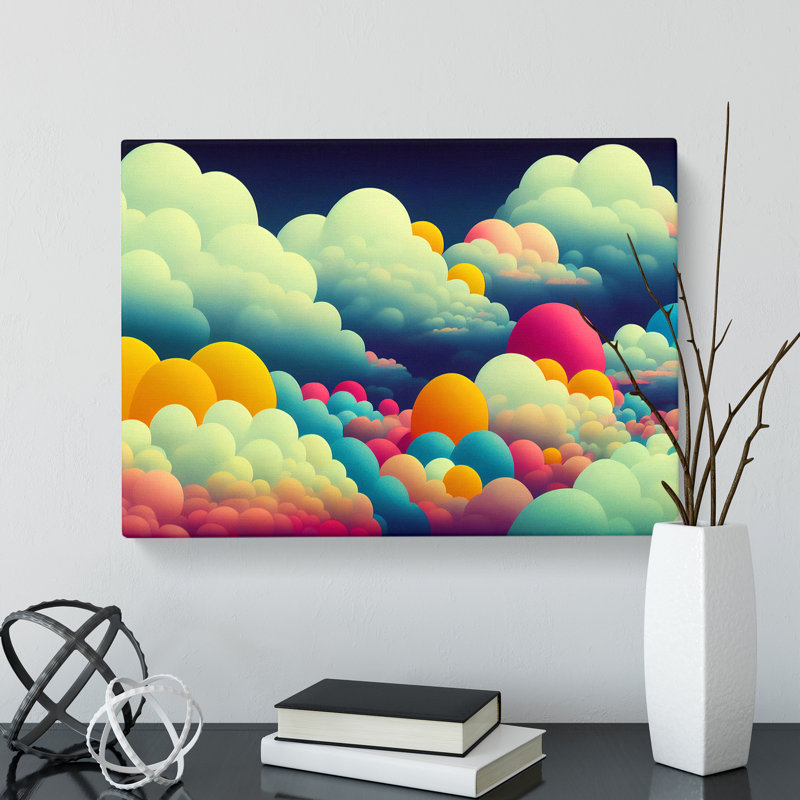 Bubblegum Clouds Vol.2 - Wrapped Canvas, 50cm H x 76cm W x 3cm D