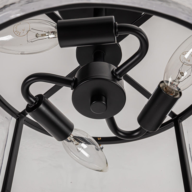 Jairdan 3-light Drum Semi Flush Mount