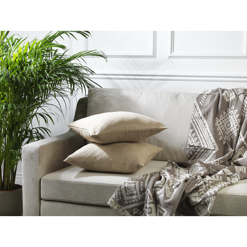 Housses de coussin décoratif, H 14 po x l 14 po, Beige