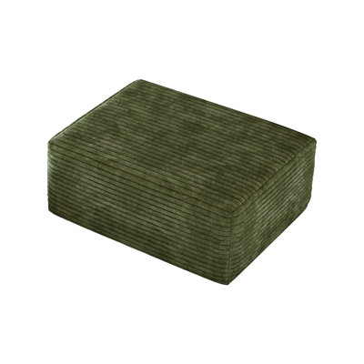 Sofa ottoman ,No Assembly Required,Green(Plush Corduroy Fabric)