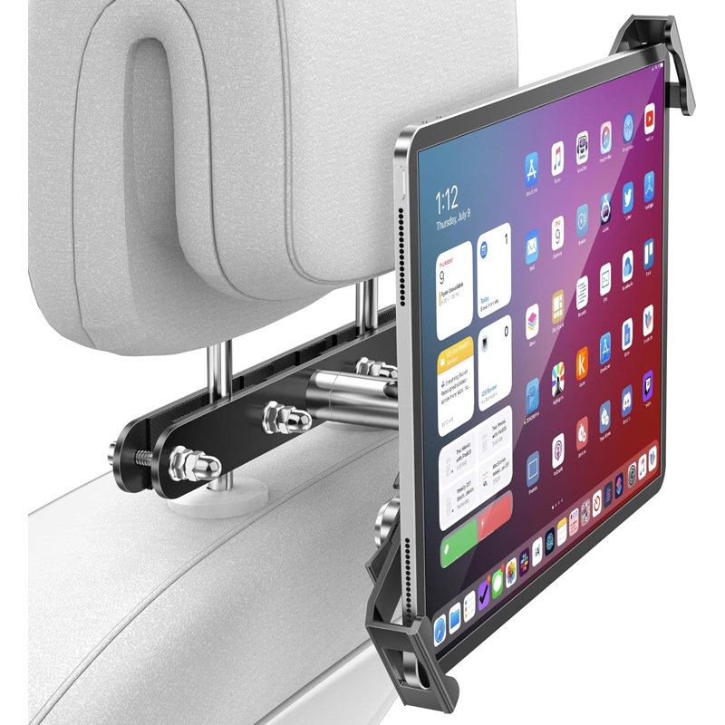Support de tablette pour appui-tête de voiture - siège arrière de support de voiture anti-vol pour iPad
