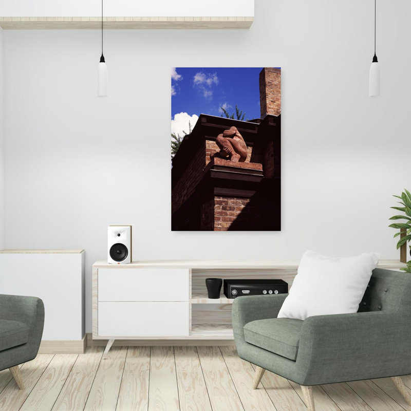 Low angle view of a house Frank Lloyd Wright Home And Studio Oak Park Cook County Illinois USA 1 Piece Wrapped Canvas Wall Art