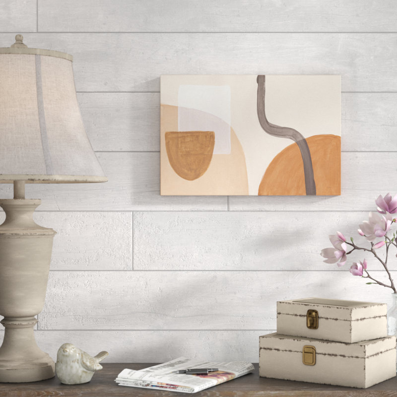 Sandy Balance I by Mary Urban - Wrapped Canvas Painting, 30cm H x 46cm W