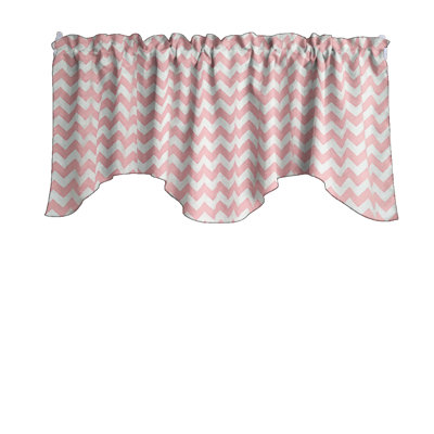 Cotton Blend Chevron Scalloped Window Valance
