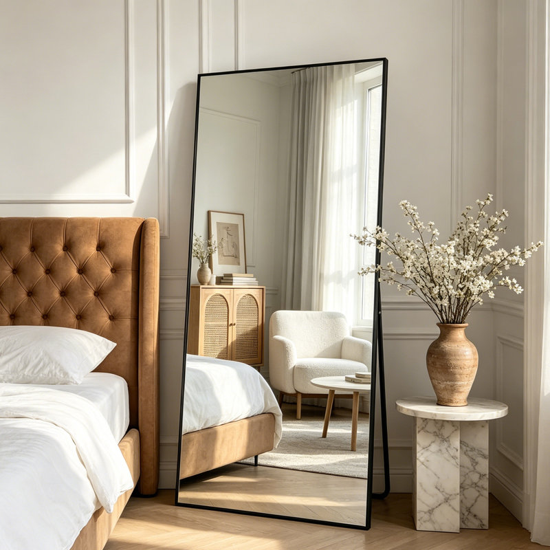 Miroir sur pied pleine longueur, H 72 po x l 32 po