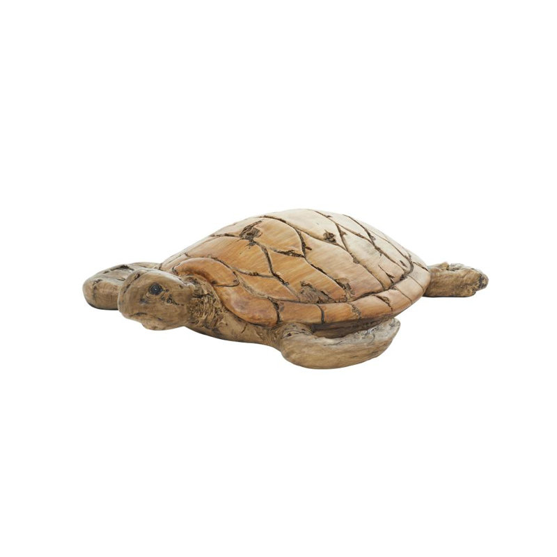 Polystone Turtle Decorative Brown Sculpture