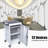 Mobile School Charging Cart Station For Chromebook, Tablet And Laptop Computer With Power Strip Included, Assembly Required-111476443