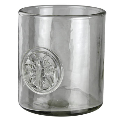 Votive With Embossed Bee, Glass