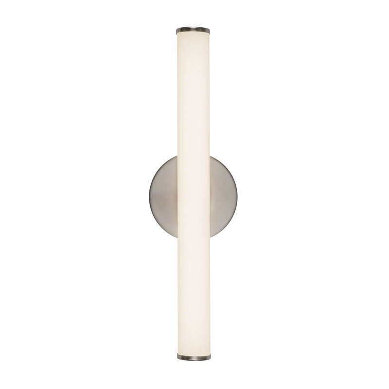 Tectra 18-in Black dimmable LED Wall Sconce, Nickel