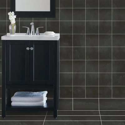 Literary License 6'' W x 6'' L Porcelain Concrete Look Singular Tile