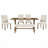 6-Piece Farmhouse Dining Table Set 72" Wood Rectangular Table, 4 Upholstered Chairs With Bench-67782796