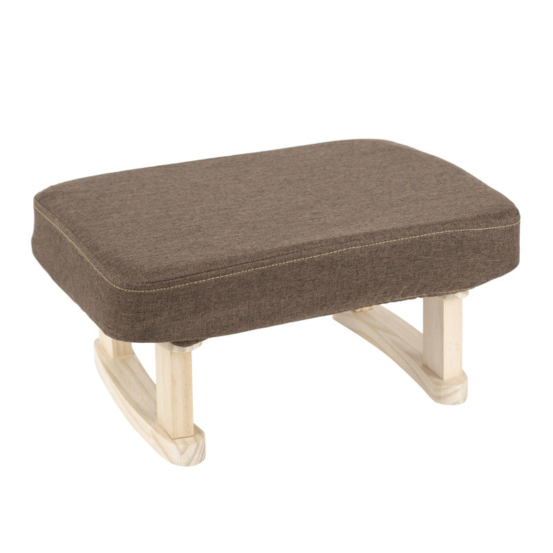 Petit repose-pieds en bois avec repose-pieds et repose-pieds, Café