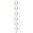 Patericia Metal Slim Stacked Chain 6 Layer Gold Wall Mirror with Tear Drop Pattern