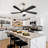52 Inch Ceiling Fan With Dimmable LED Light 5 Solid Wood Blades Smart Remote Control Reversible DC Motor Ceiling Fan-110562175-110562174-122430241