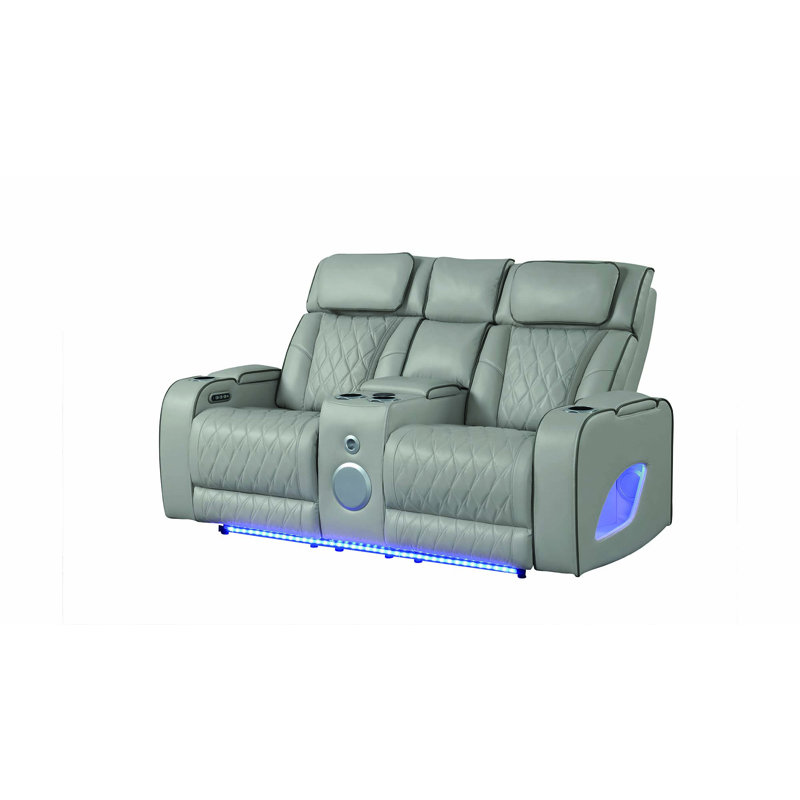 Ensemble de salon inclinable 3 pièces Fortuner, Gris