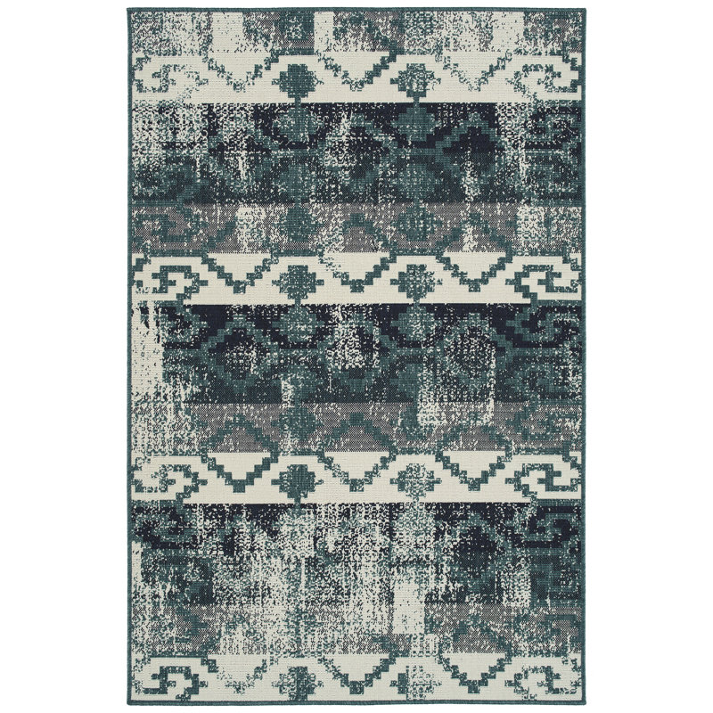 Modern, Textured Cut Pile Rectangle Throw Rug