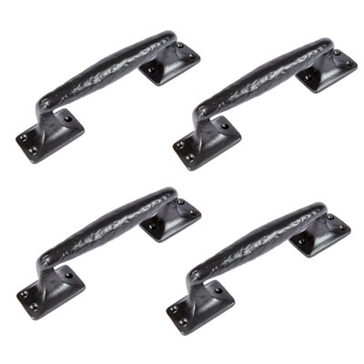 Hammer & Tongs - Forged Barn Door Handle - H205mm - Black