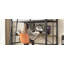 Lit mezzanine simple en métal avec bureau en forme de L, base de lit mezzanine pour station de charge