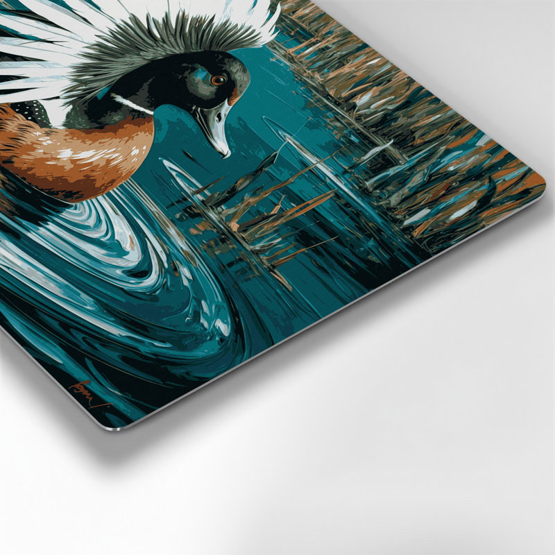 Art mural en métal gris, H 240 po x l 360 po x P 0,05 po