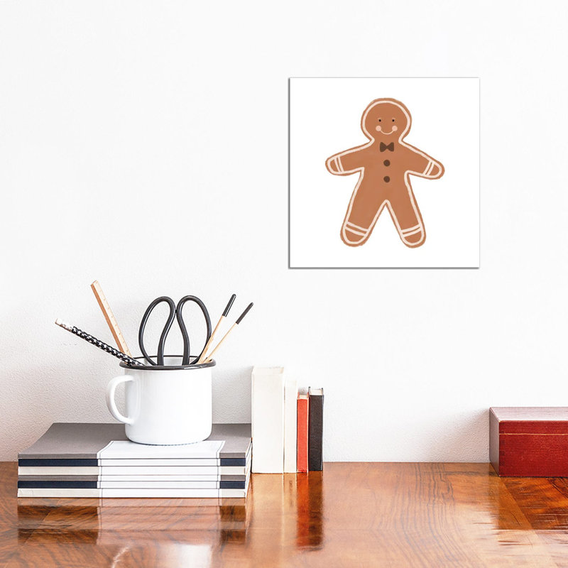 Reproduction d’art, "Gingerbread Man" par Orara studio, Pas de tapis, Toile tendue, H 12 po x l 12 po x P 0,75 po
