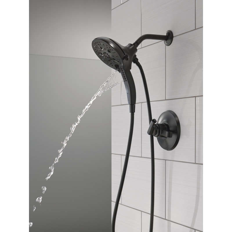 Tetra 17 Series Dual-Function Shower Faucet Trim, In2ition Shower Head with Handheld Spray Trim Kit, Matte Black