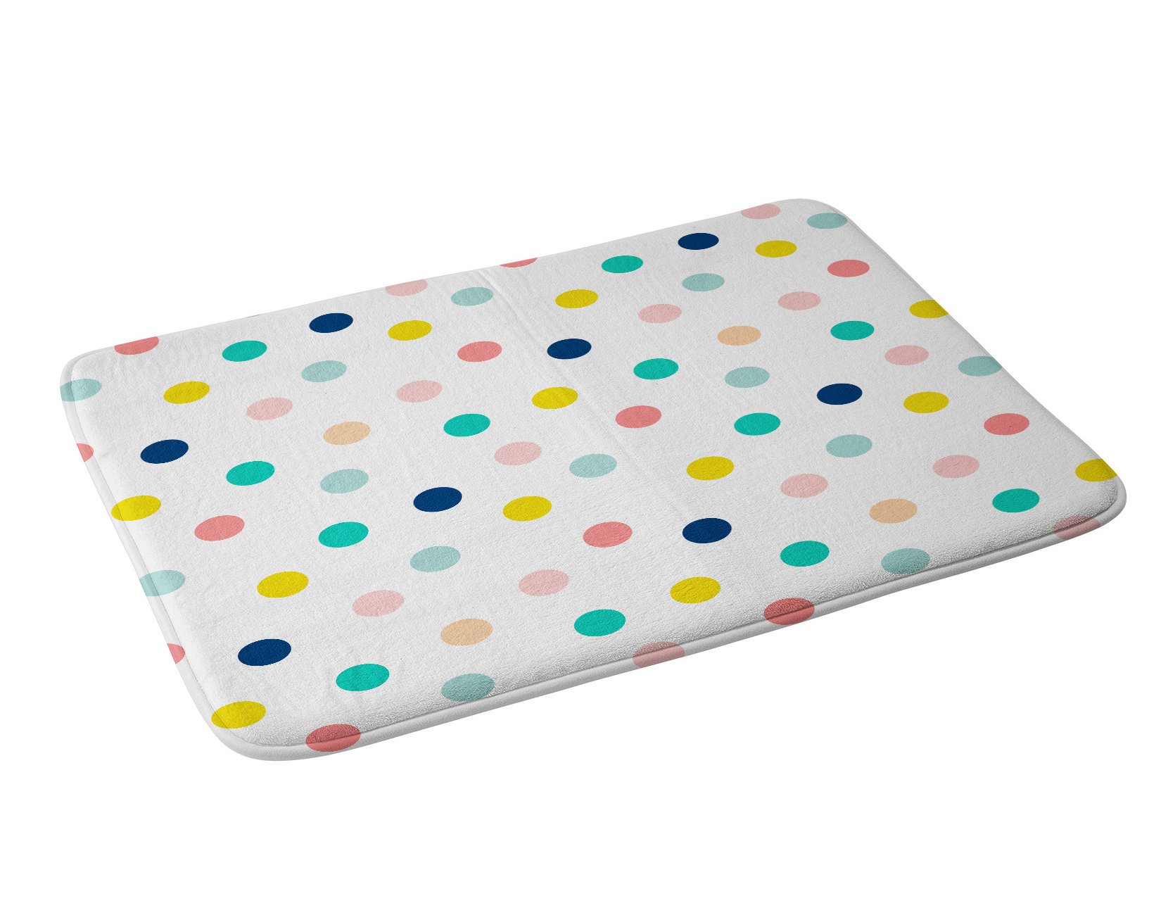 East Urban Home Hello Sayang Foam Polka Dots Bath Rug | Wayfair