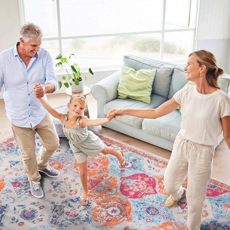 2'6''x10' Cream Washable Rug, Low-pile Non-slip For Living Room, Bedroom, Dining Area Rug Kitchen, Soft Texture