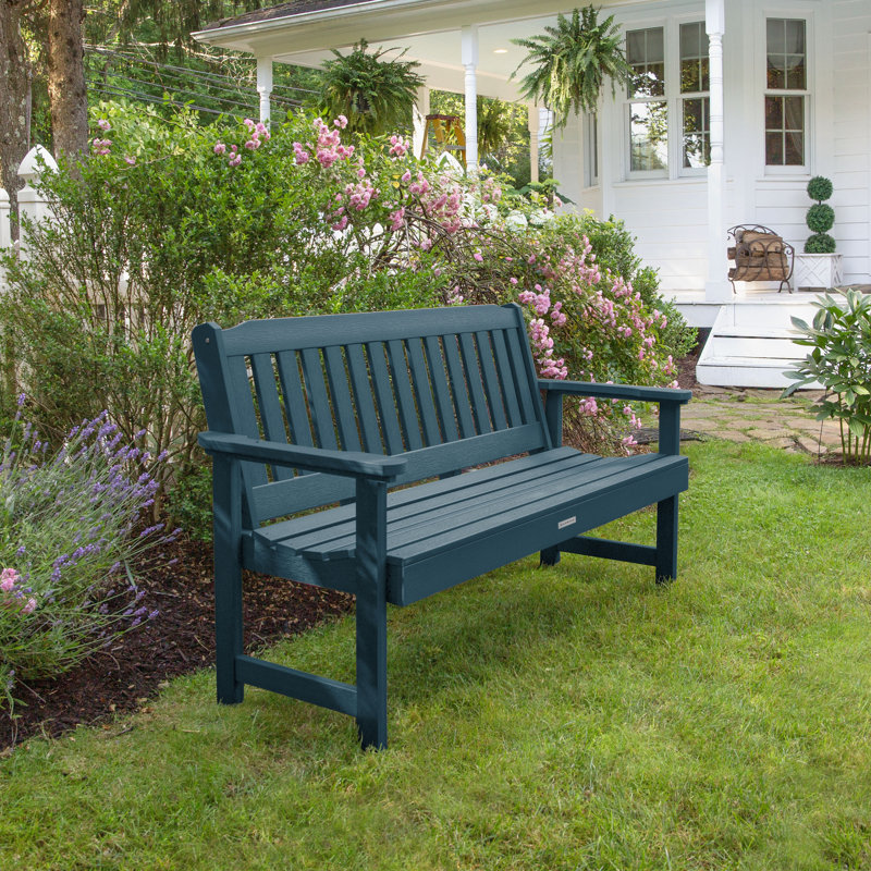 Banc de jardin en plastique Arbnora, Bleu Nantucket