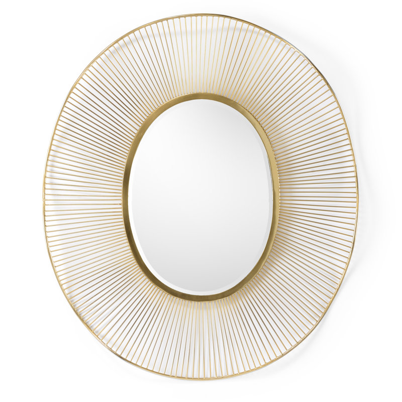 Luton Oval Metal Beveled Wall Mirror