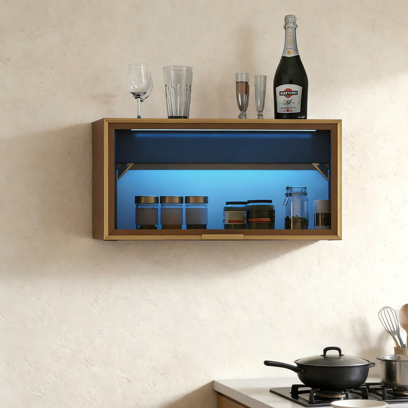Armoire à épices murale avec porte relevable pour rangement dans la cuisine