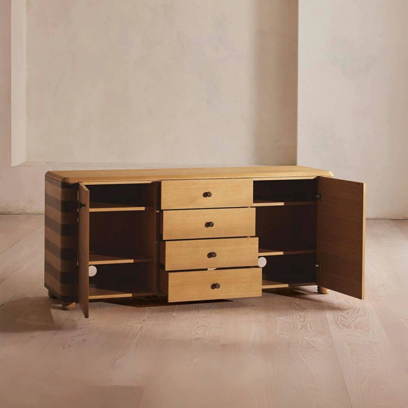 Modern minimalist storage cabinet, H 31,5 po x l 59,05 po x P 17,72 po