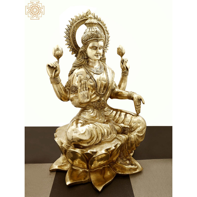 Religious & Spiritual Statue, natural-brass