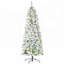 Sapin de Noël mince enneigé 6 pi avec 250 lumières DEL et 462 conseils réalistes