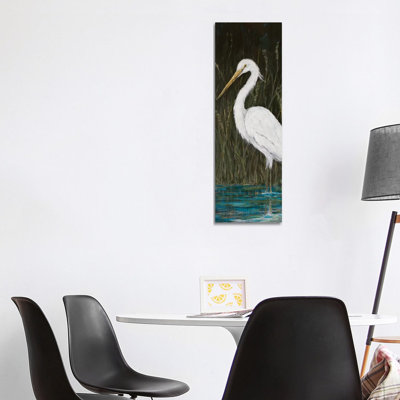 White Egret by Julie Derice - Wrapped Canvas Panoramic Gallery-Wrapped Canvas Giclée
