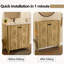 Armoire de plancher pliante 30 po gris antique avec évier en céramique - Installation brevetée en 1 minute, peu encombrante et facile à assembler, style américain-759074697