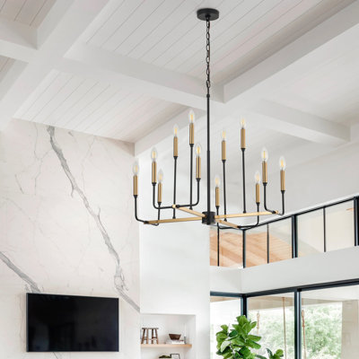 12-Dumb black dimmable iron large pendant light