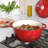 Gibson Home Addlestone 5 Quart Enamel Cast Iron Dutch Oven - Red