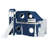 Celestia Castle House Loft Bed With Storage Stairs, Slide and Tent-109025634-109025636