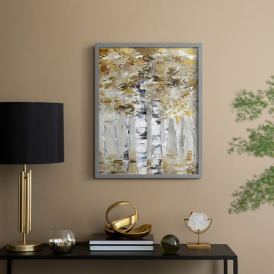 «Neutral Birch II», reproduction encadrée - bois massif