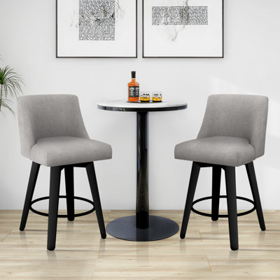 Makiba Swivel Solid Wood 26'' Counter Stool