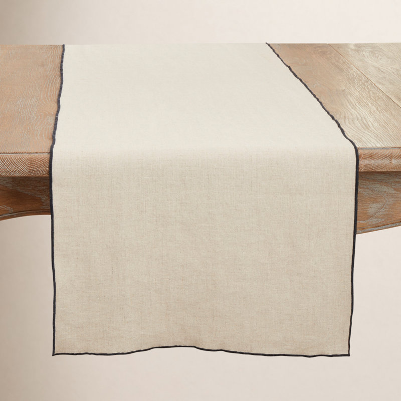 Riggs Dining Linens, Black/Natural