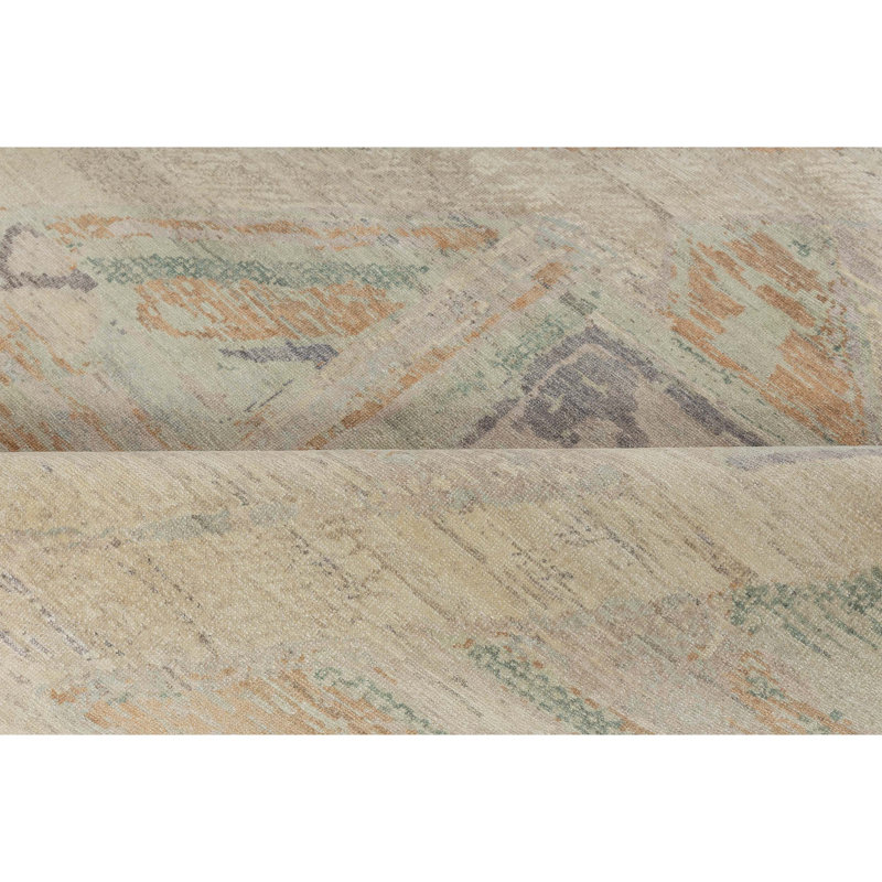 Tapis rectangulaire en laine noué à la main, Rectangulaire 8 pi x 10 pi