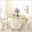 Table de salle à manger ovale extensible avec base en forme de X-131202824