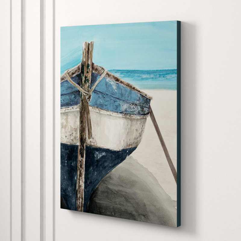 Mediterranean Boats III Painting by Barclay Butera, 33" H x 24" W, Image Brush Gel