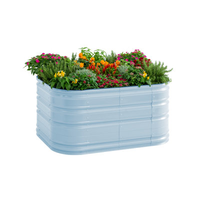 32" Tall 6 In 1 Modular Metal Outdoor Raised Garden Bed