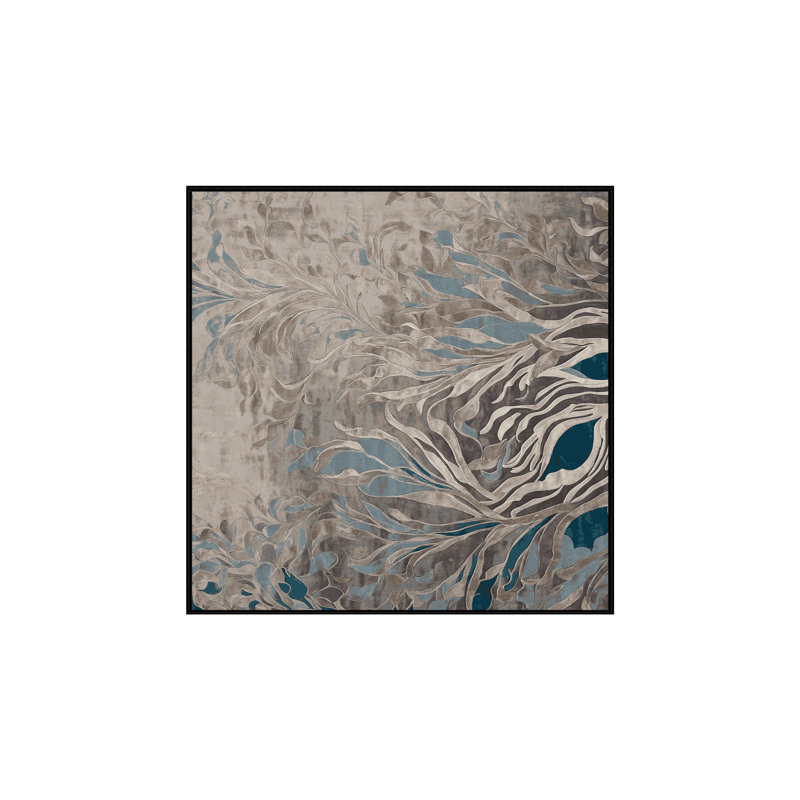 Tapis noir lavable à la machine, Carré 7 pi
