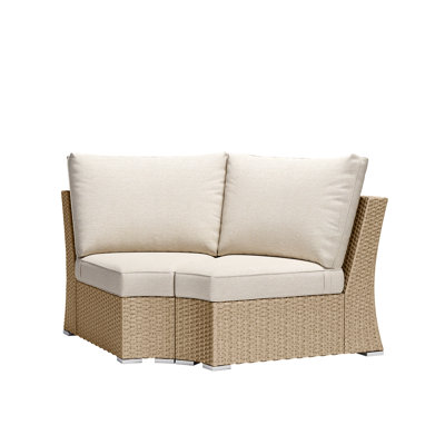  Patio corner Rattan Sofa, 36×36×30 Inch